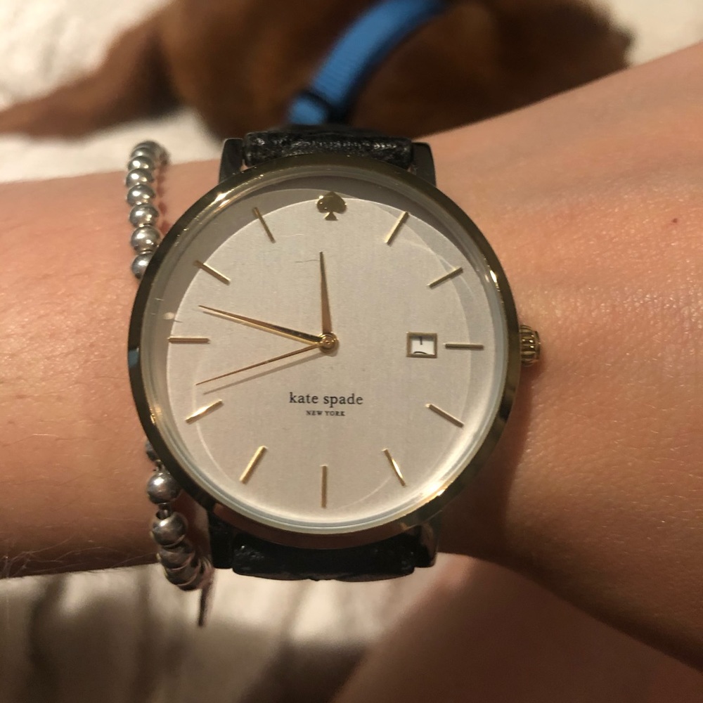 Kate spade black leather watch
